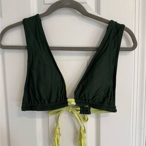 Aerie Olive and Lemon Bikini Top